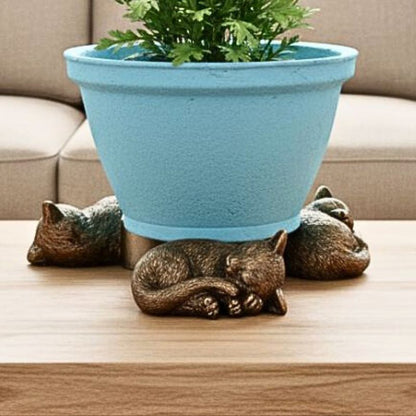 Cosy Napping Cat Pot Feet Set