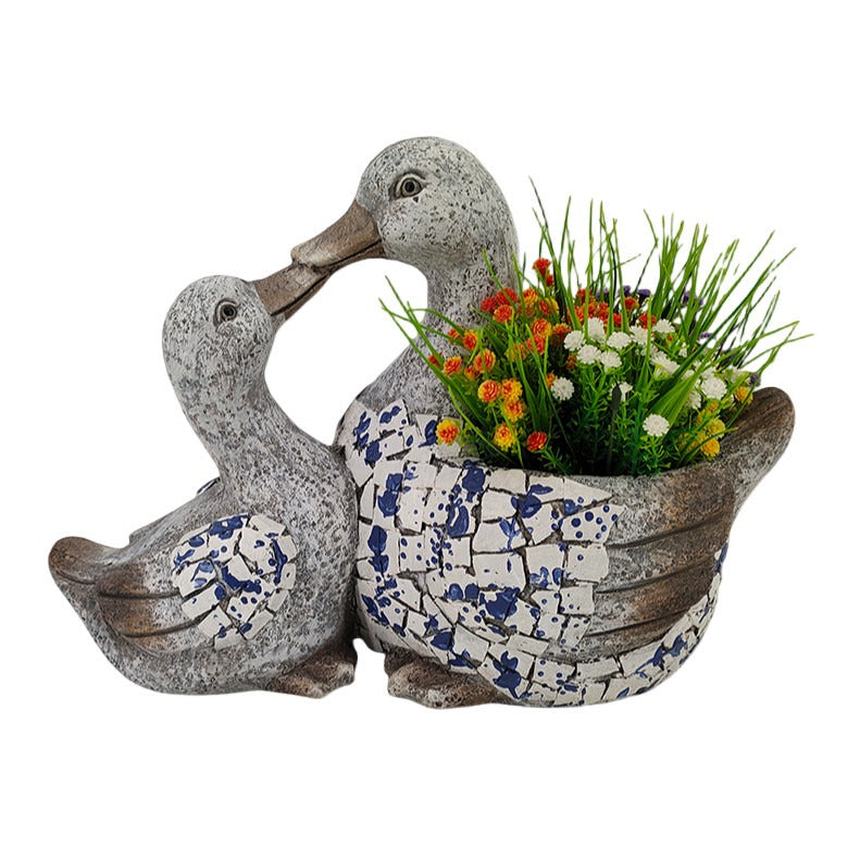 Bluebell Duckling Family Garden Planter