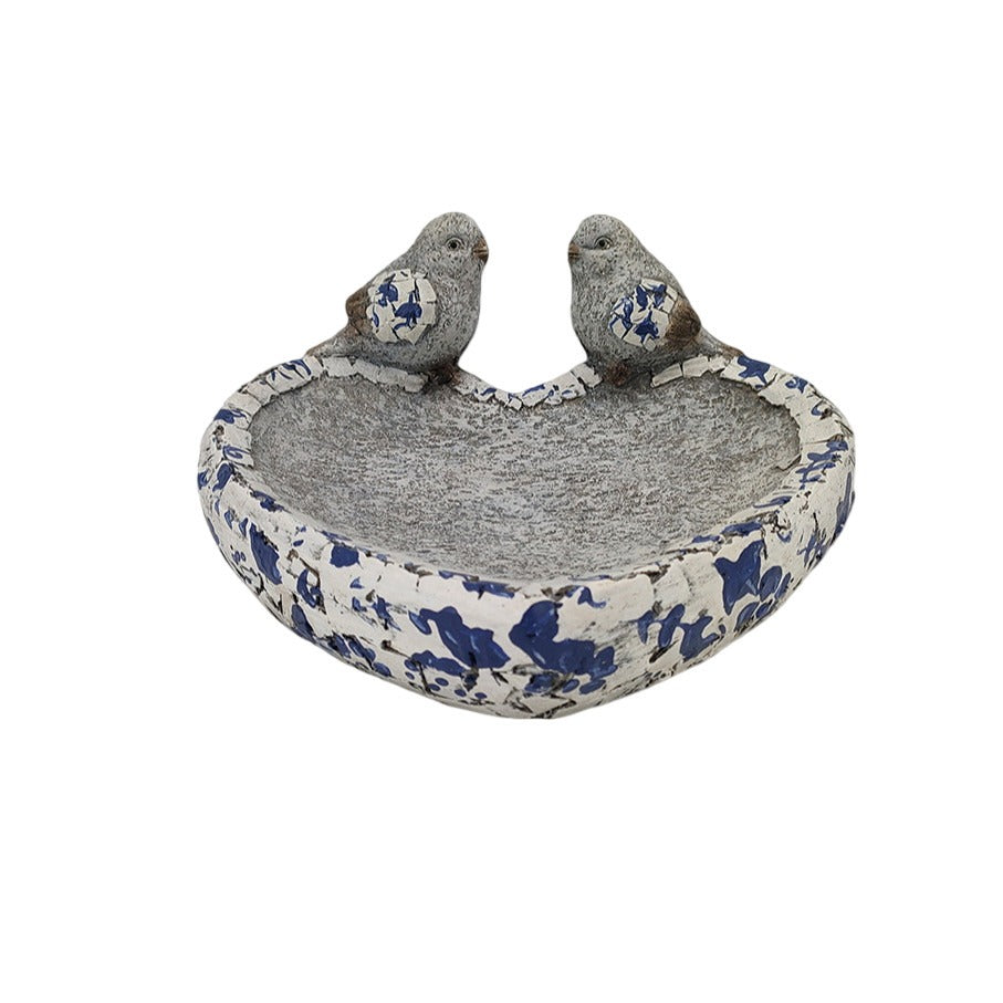 Bluebell Heart Birdbath Garden Ornament