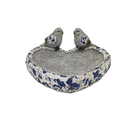 Bluebell Heart Birdbath Garden Ornament