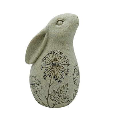 Floral Gazing Rabbit Garden Ornament