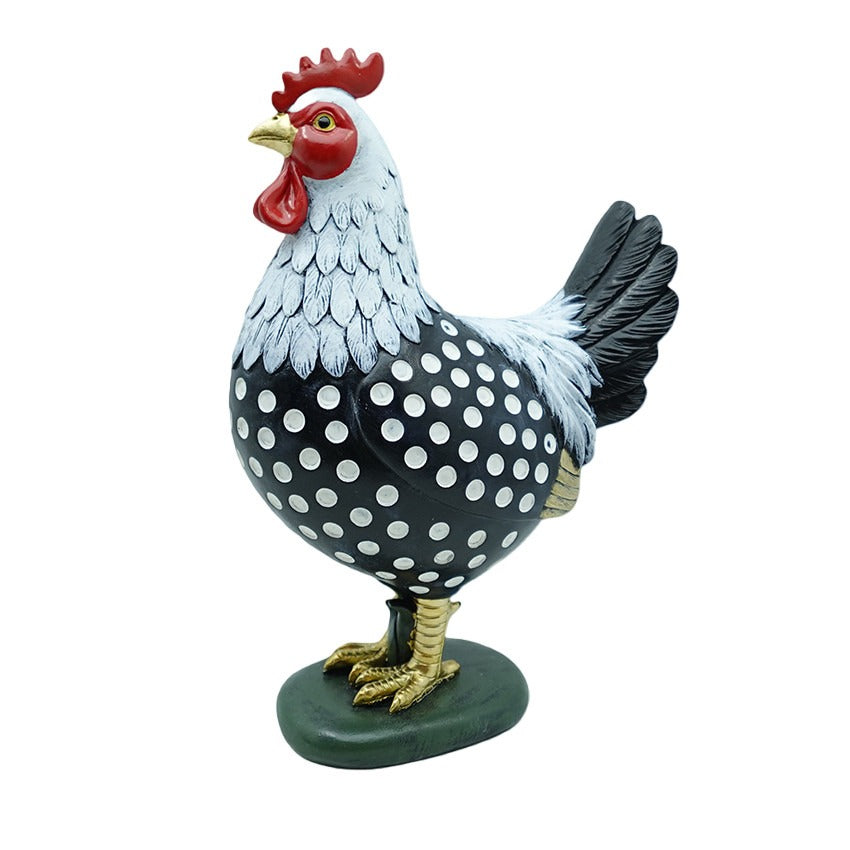 Polka Dot Proud Hen Garden Ornament
