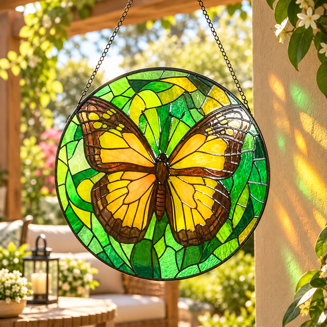 Stained Glass Butterfly Suncatcher