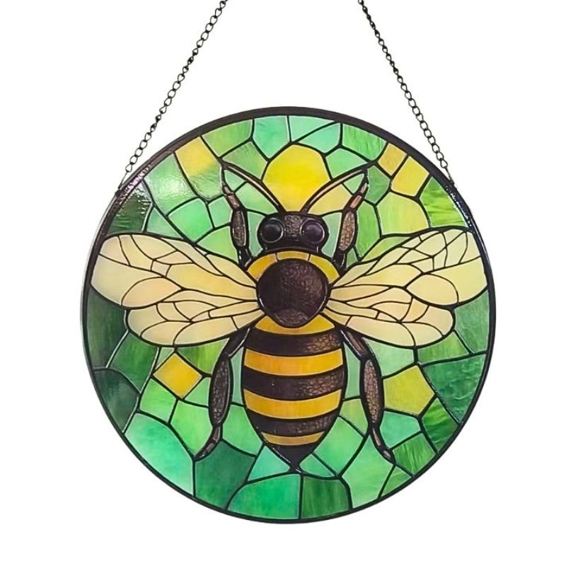 Stained Glass Bee Suncatcher