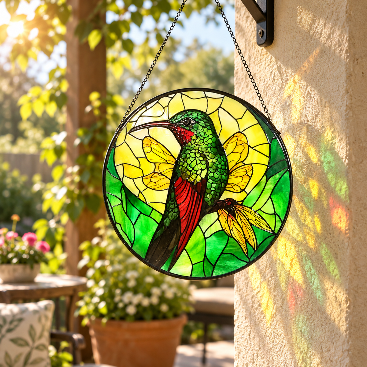 Stained Glass Honey Eater Suncatcher