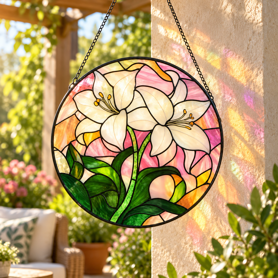 Stained Glass Tulip Suncatcher