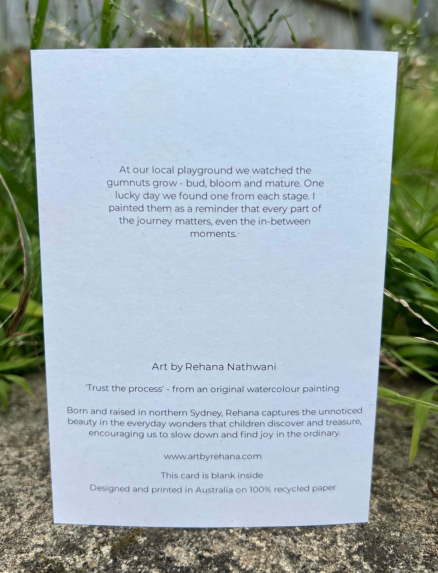 Trust the process greeting card