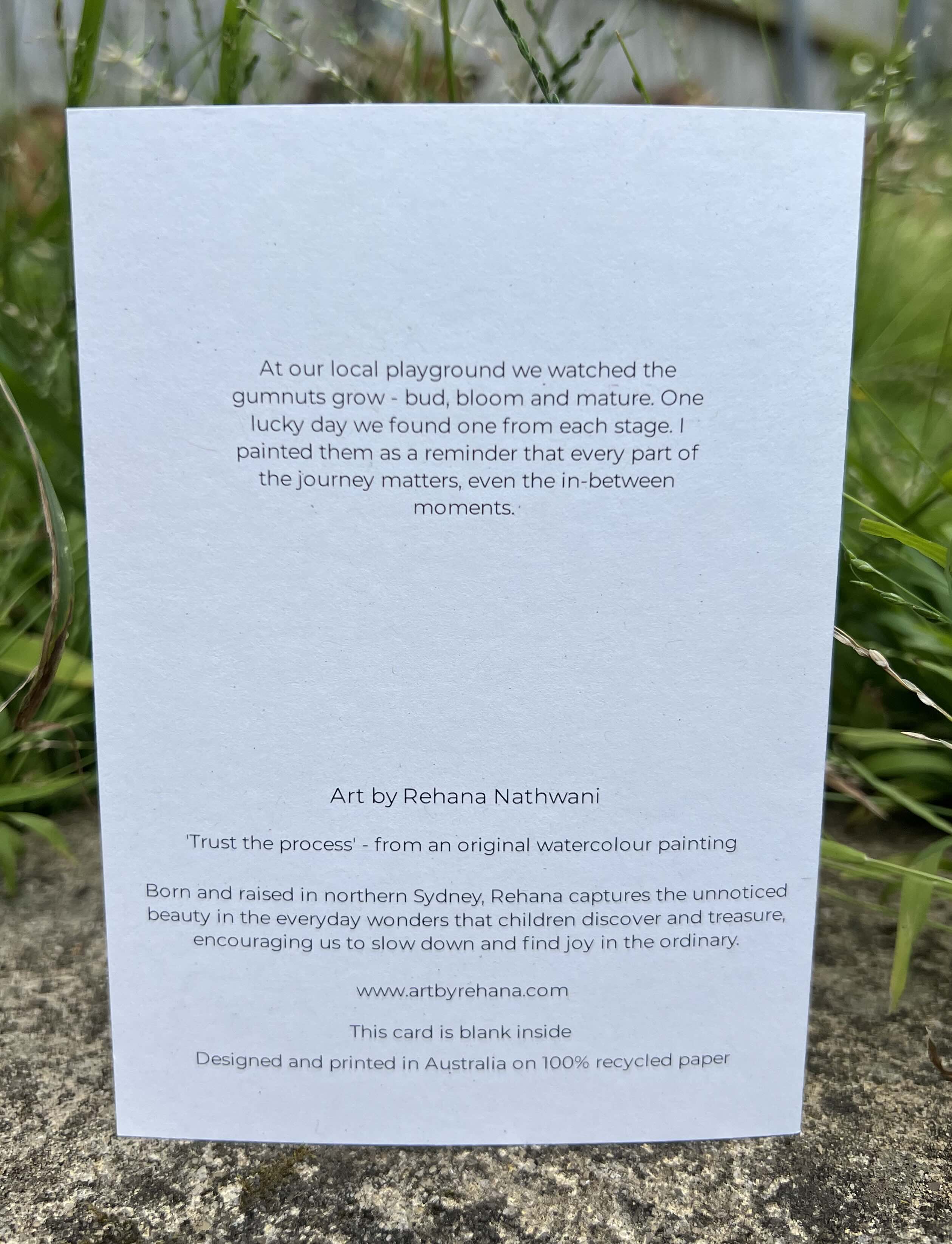 Trust the process greeting card