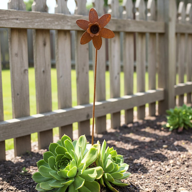 Rustic Daffodil Garden Stake Large