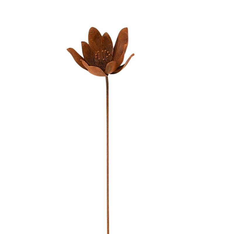 Rustic Magnolia Flower Garden Stake