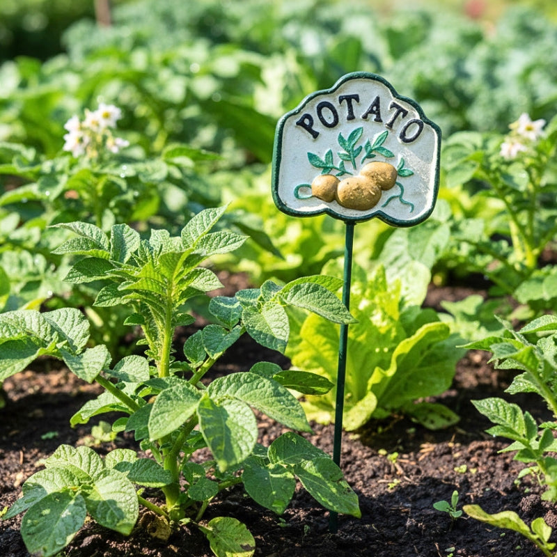 Hand-Painted Potato Garden Stake