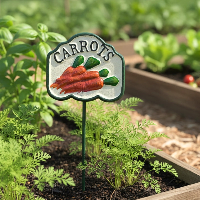 Hand-Painted Carrot Garden Stake