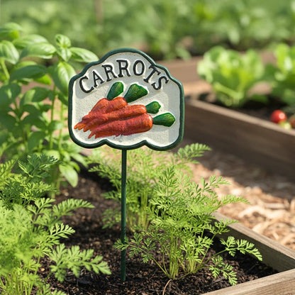 Hand-Painted Carrot Garden Stake