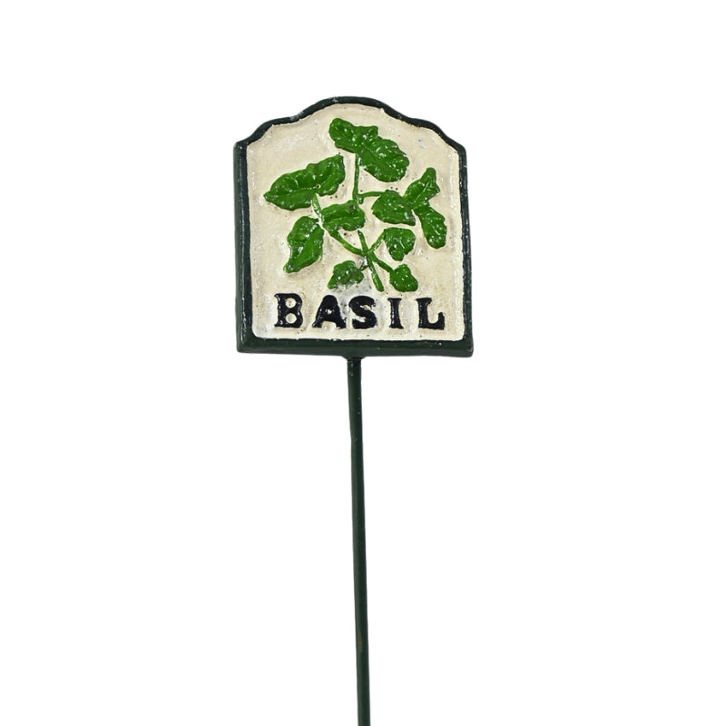 Colourful Basil Herb Garden Stake