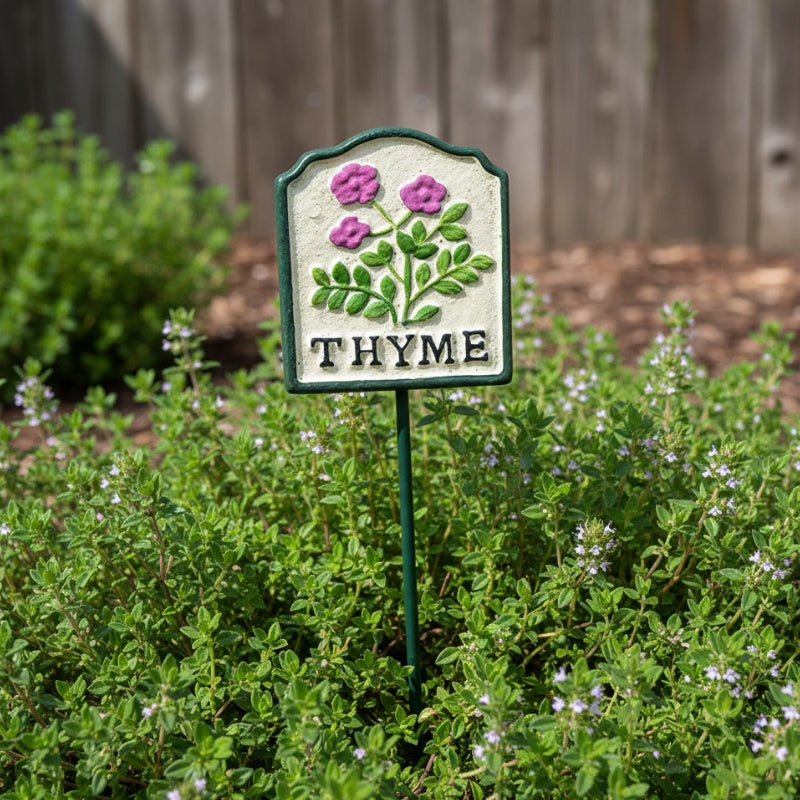Colourful Thyme Herb Garden Stake