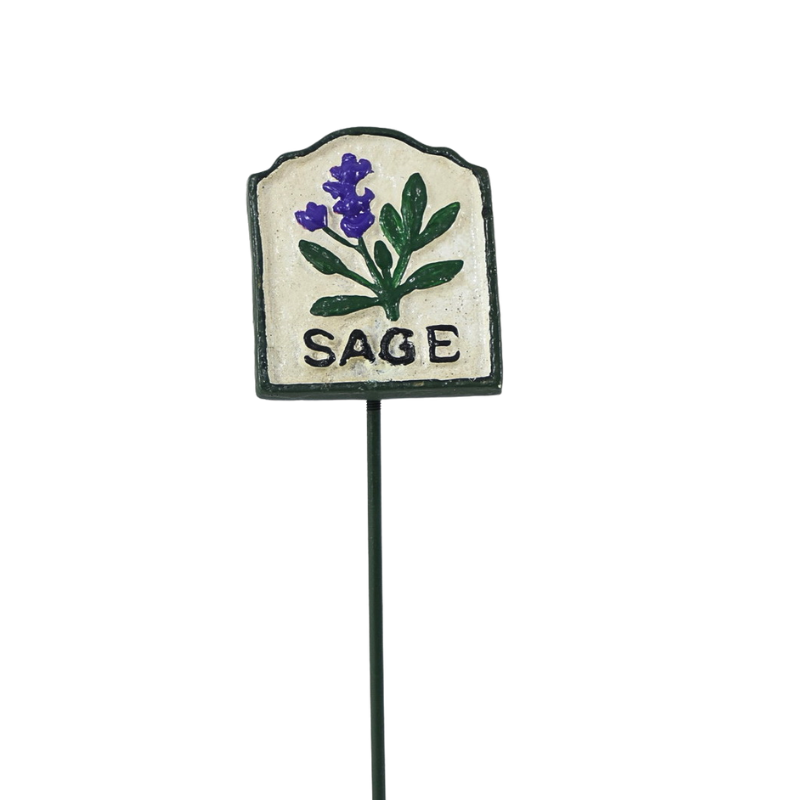Colourful Sage Herb Garden Stake