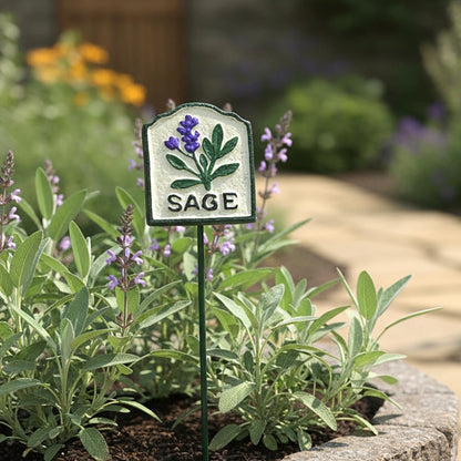 Colourful Sage Herb Garden Stake