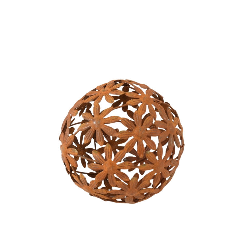 Rustic Metal Daisy Garden Ball Small