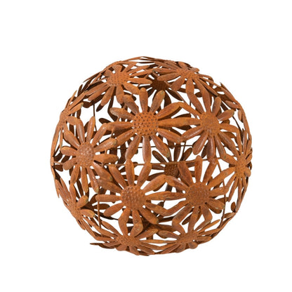 Rustic Metal Daisy Garden Ball Large