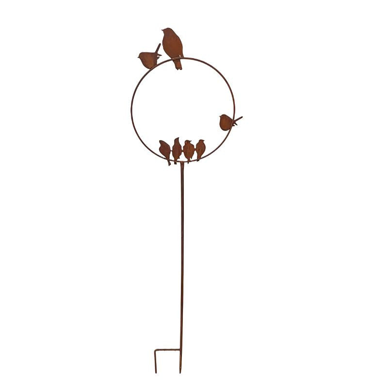 Curious Birds Garden Stake