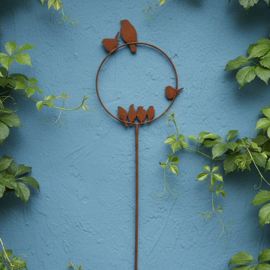 Curious Birds Garden Stake