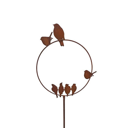 Curious Birds Garden Stake