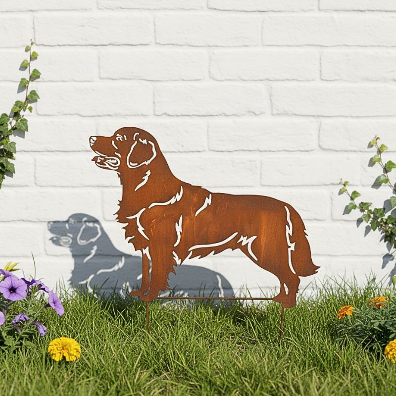 Rustic Labrador Garden Stake