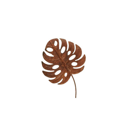 Small Rustic Monstera Leaf Wall Art