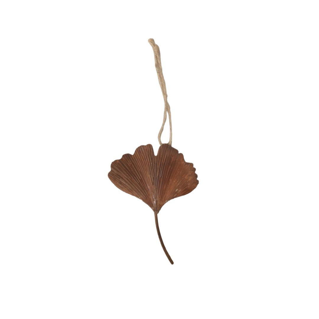 Small Rustic Gingko Leaf Wall Art