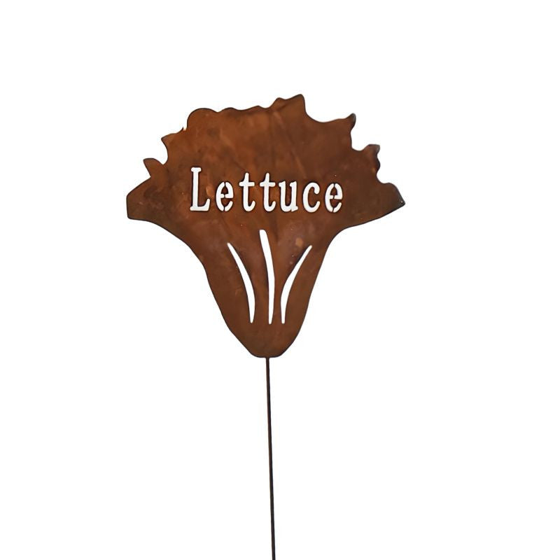 Rustic Lettuce Garden Stake