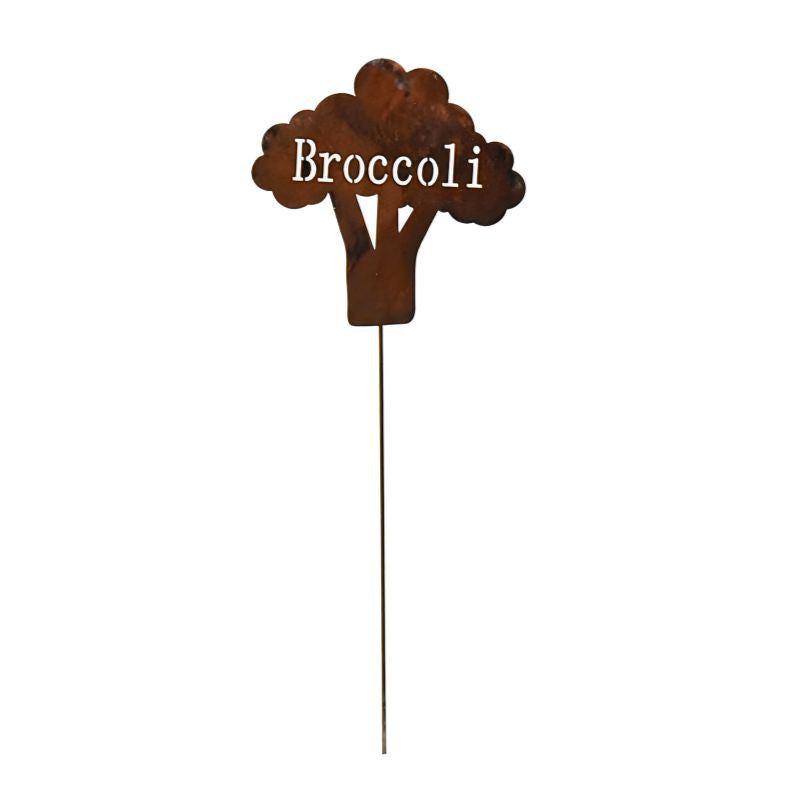 Rustic Broccoli Garden Stake