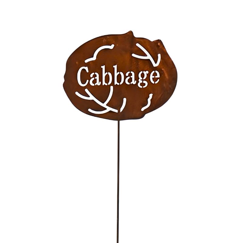 Rustic Cabbage Garden Stake