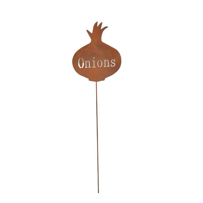 Rustic Onion Garden Stake