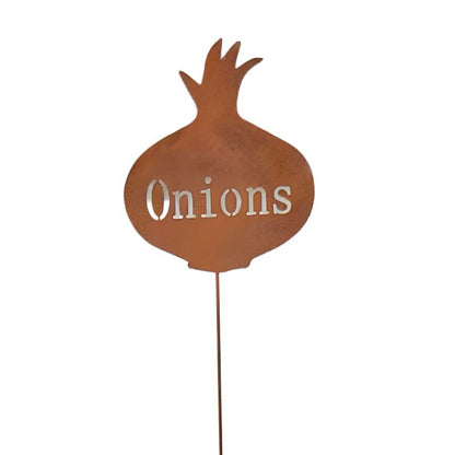 Rustic Onion Garden Stake