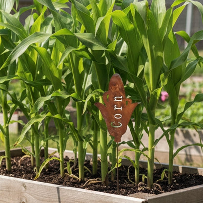 Rustic Corn Garden Stake
