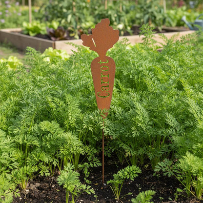 Rustic Carrot Garden Stake