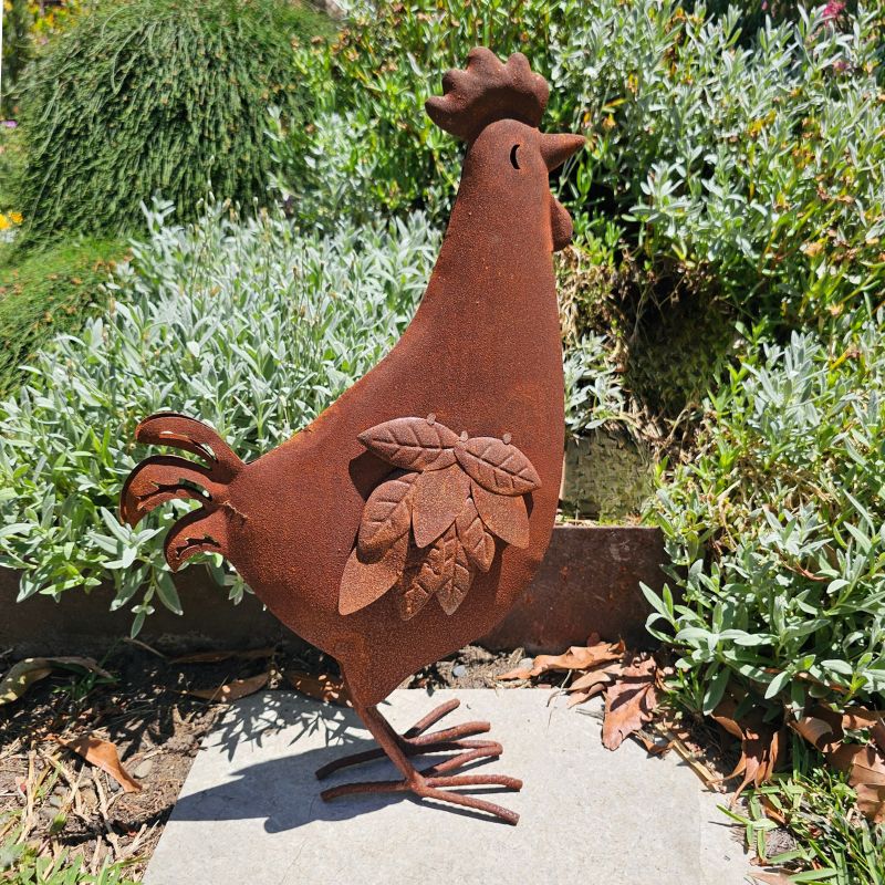 Rustic Rooster Garden Sculpture