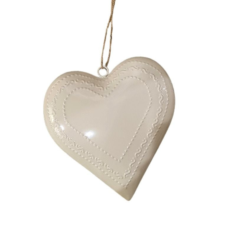 Large White Heart Hanging Decoration