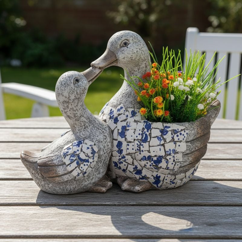 Bluebell Duckling Family Garden Planter