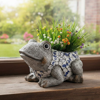 Bluebell Frog Garden Planter