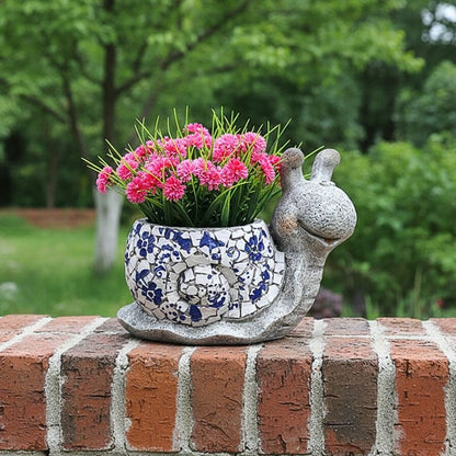 Bluebell Snail Garden Planter