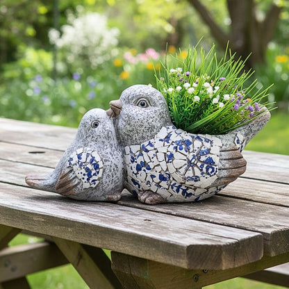 Bluebell Bird Family Garden Planter