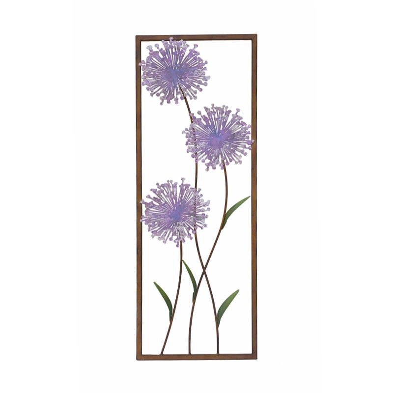 Lavender Bloom Metal Wall Art Panel