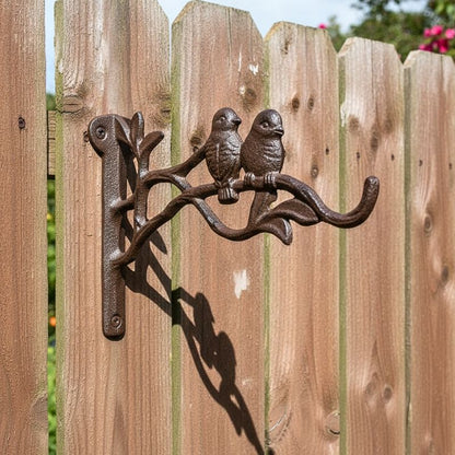 Lovebirds Cast Iron Wall Bracket