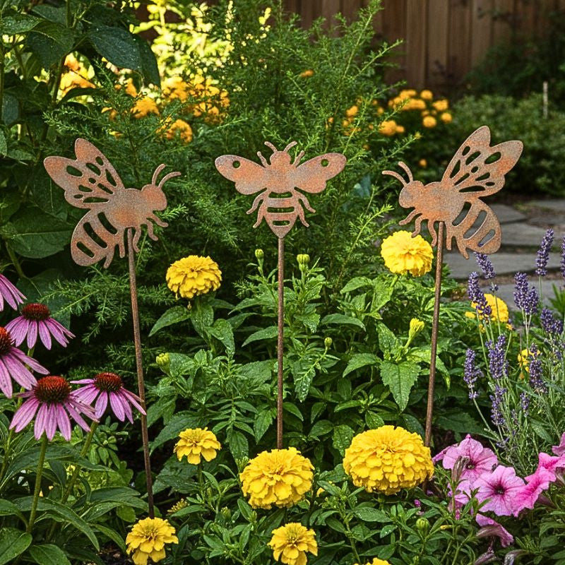 Bee Happy Garden Stakes