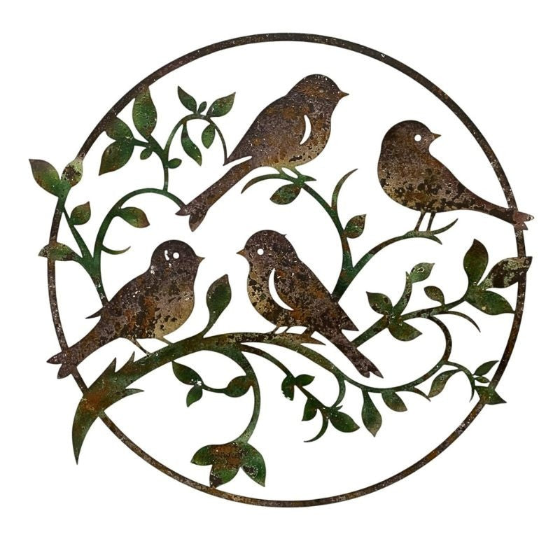 Garden Birds Metal Wall Art