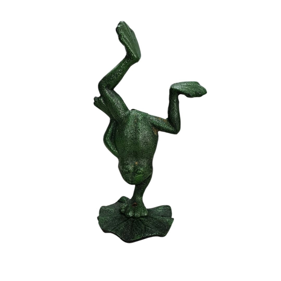 Cast iron tree pose frog