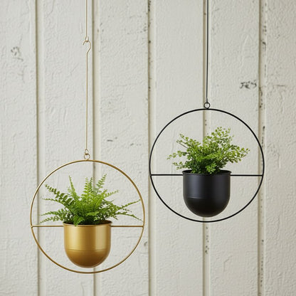 Circle Metal Hanging Planter