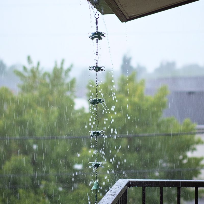 Tranquil Lotus Rain Chain