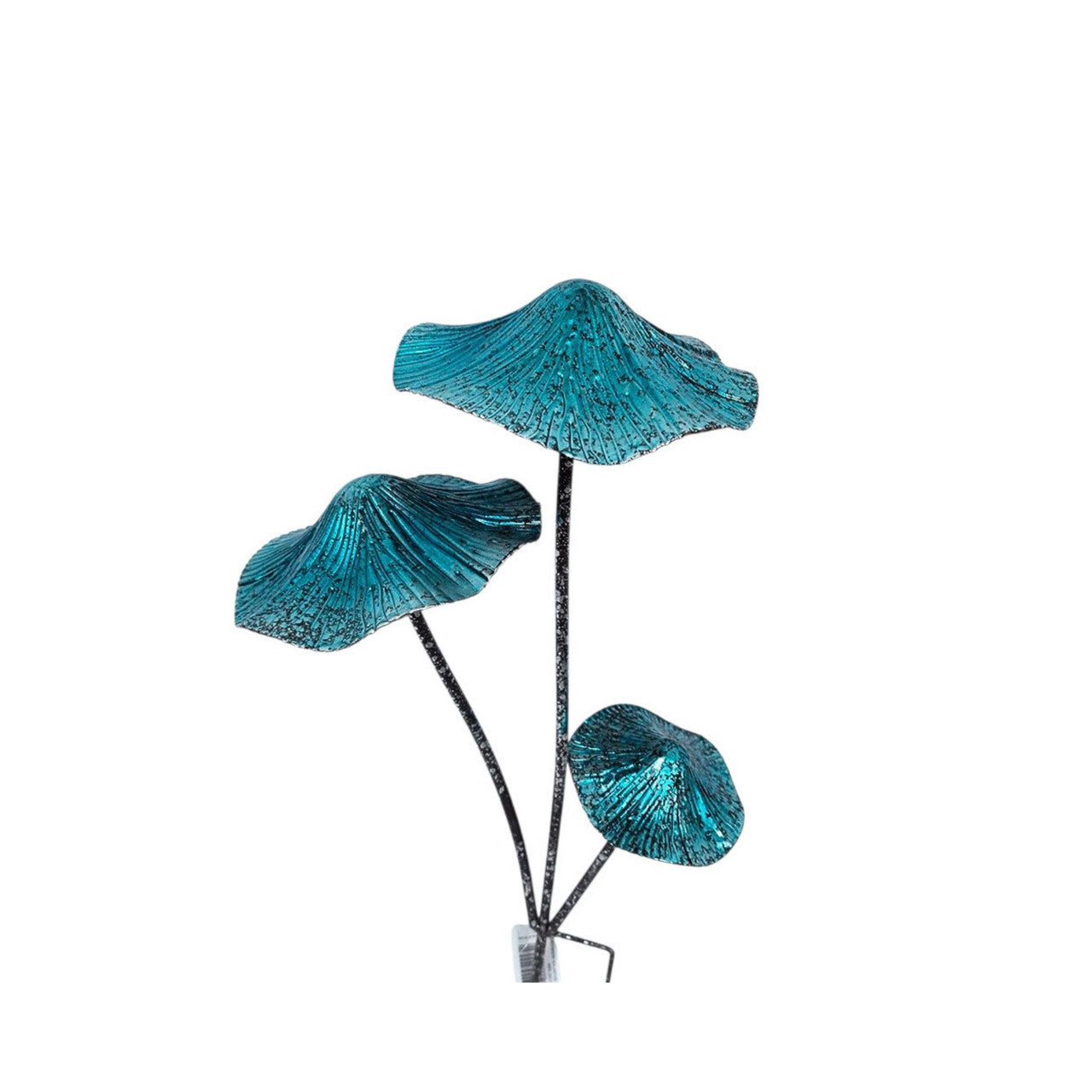Triple Mushroom Garden Stake - Blue